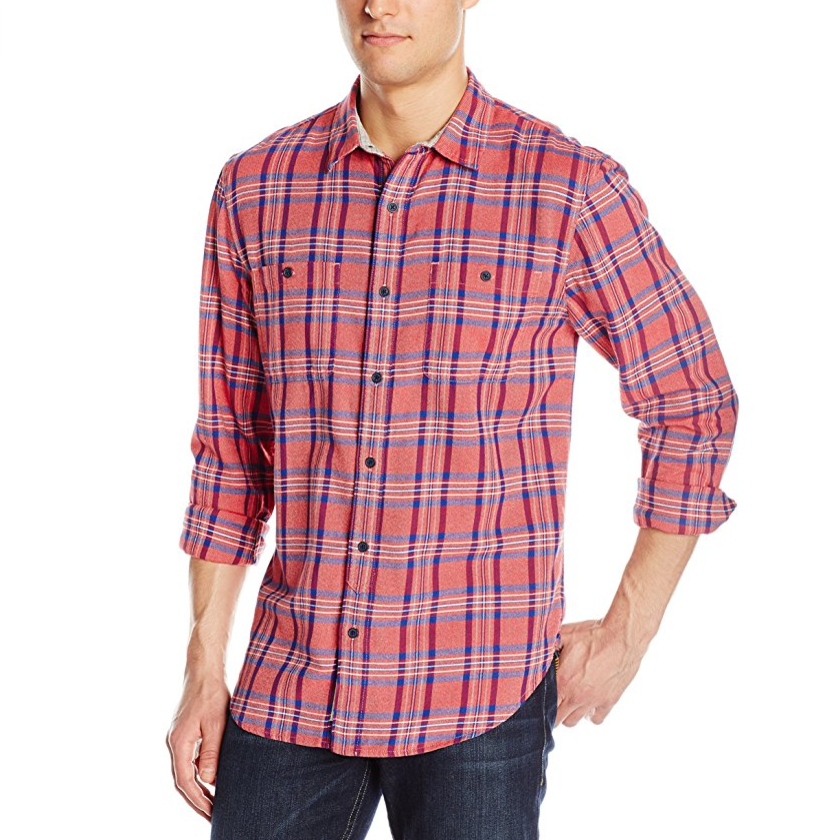 Lucky Brand Men's Mason Work Wear Shirt in Red Plaid only $16.99