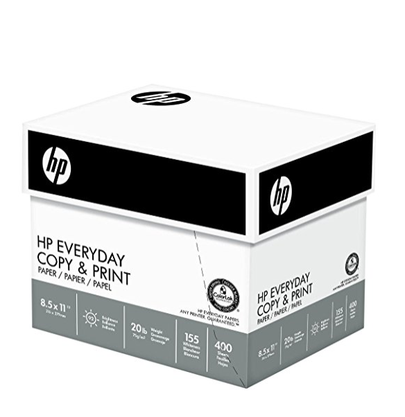 HP Paper, Everyday Copy and Print Poly Wrap, 20lb, 8.5 x 11, Letter, 92 Bright, 2400 Sheets / 6 Ream Case (200010C) Made In The USA only $20.09