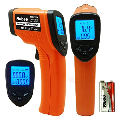 Nubee Temperature Gun Non-contact Infrared Thermometer MAX Display & EMS Adjustable, Only $4.75