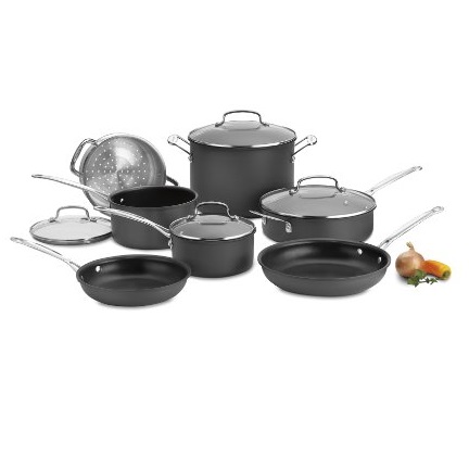 Cuisinart 66-11 Chef's Classic Nonstick Hard-Anodized 11-Piece Cookware Set, Only $92.94 , free shipping
