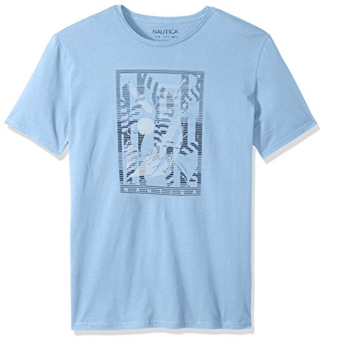 Nautica 诺帝卡 男士纯棉短袖圆领T恤，原价$34.50，现仅售$8.49