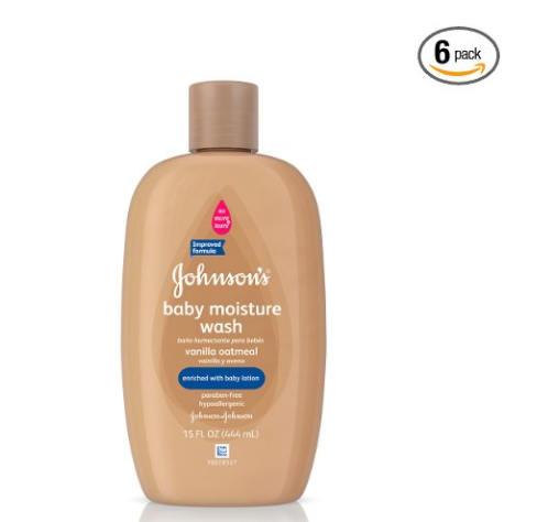 Johnson's 强生宝宝燕麦洗发两用沐浴露 6瓶入, 原价$23.16, 现点击coupon后仅售$17.73，免运费！