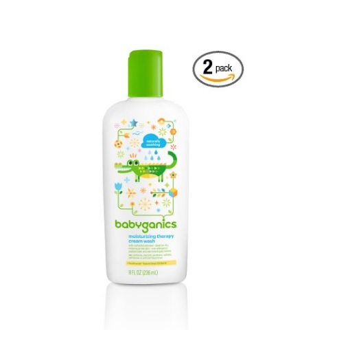 Babyganics Moistsurizing Therapy Cream Wash, 8oz Bottle (Pack of 2), Only $13.98