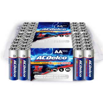 ACDelco Super Alkaline AA Batteries, 100-Count $11.93