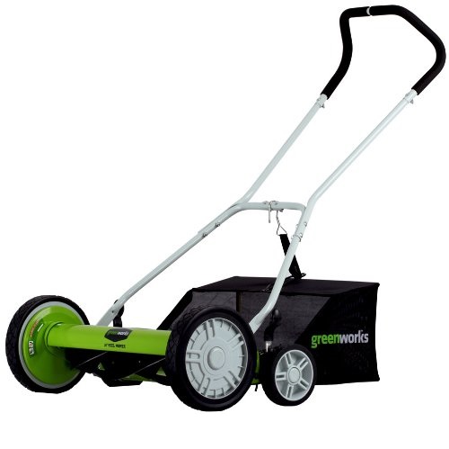 GreenWorks 25062 18-Inch Reel Lawn Mower with Grass Catcher, Only $35.94, free shipping