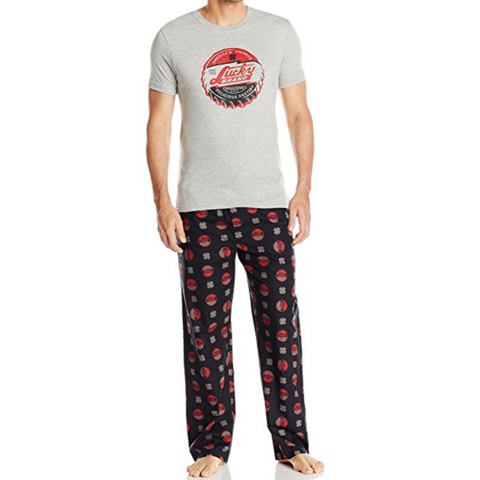 Lucky Brand Men's Giftset: Short Sleeve Crew and Woven Pant $8.69 FREE Shipping on orders over $25