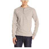 Hanes Men's Long-Sleeve Beefy Henley T-Shirt  $7.99