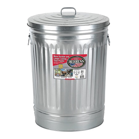 Behrens 1270 31-Gallon Trash Can with Lid, only $19.98