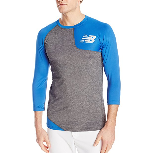 New Balance Men's Asymmetrical Left Wicking Baseball Shirt only $20.55