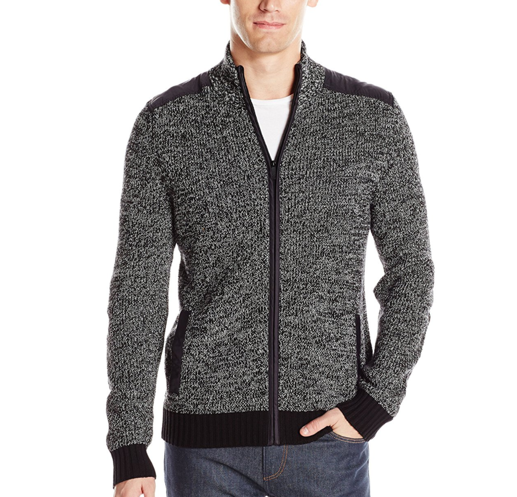 Kenneth Cole REACTION Men's Full Zip Marled Sweater only $31.35