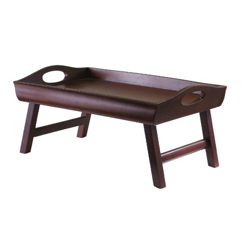 Winsome Wood Sedona Bed Tray Curved Side, Foldable Legs, Large Handle, Only $13.85