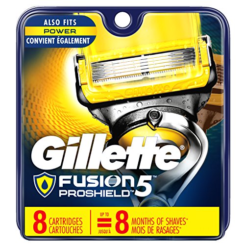 Gillette吉列 Fusion ProShield 鋒隱致護  剃鬚刀刀頭，8片裝，原價$41.99，點擊Coupon后僅售$21.64，免運費