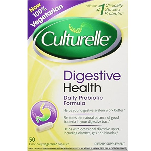 Culturelle Digestive Health Daily Formula Probiotic, One Per Day Dietary Supplement, Contains 100% Naturally Sourced Lactobacillus GG, 50 Count, Only $14.24, free shipping after using SS