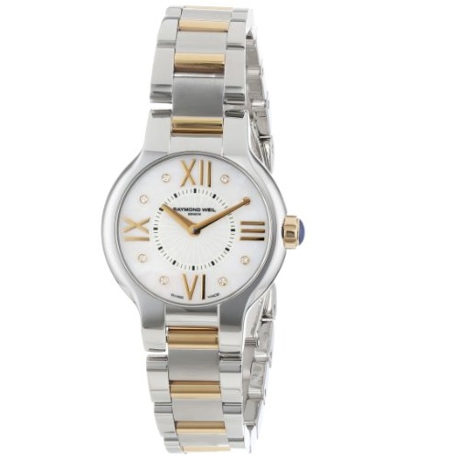 Raymond Weil Women's 5927-STP-00995 Noemia Two-Tone Stainless Steel and 18k Gold Watch with Diamonds, Only $289.99, free shipping