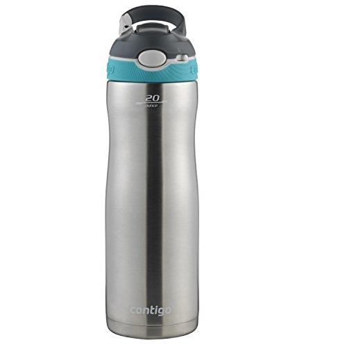 Contigo Stainless Steel Water Bottle | Vacuum-Insulated Water Bottle | AUTOSPOUT Ashland Chill Water Bottle, 20oz, Stainless/Scuba, Only $9.53