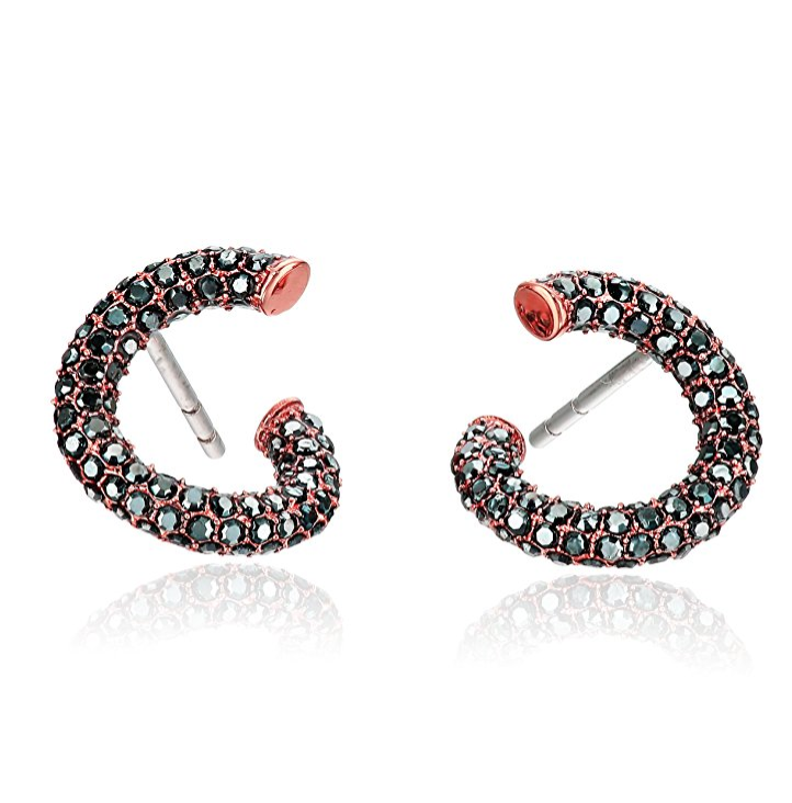 Michael Kors Rose Gold-Tone and Hematite Pave Twist Earrings only $22.50