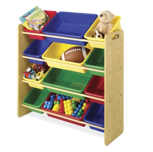 Whitmor 兒童玩具收納架，附12個收納盒，原價$56.99，現僅售$35.56，免運費