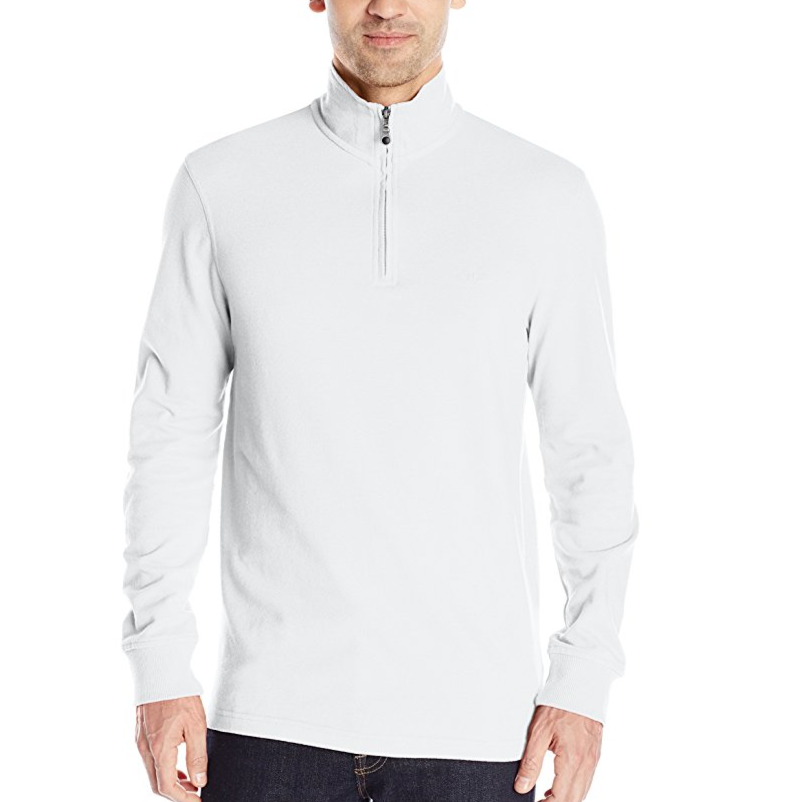 Dockers Men's Pique 1/4 Zip Long Sleeve Cotton Shirt only $6.56