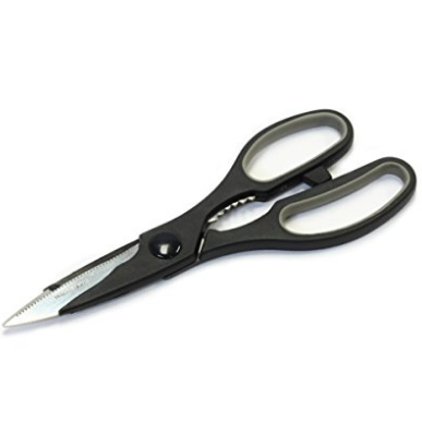 Kitchen Shears, Stainless Steel, Black, 9-inch  $1.73