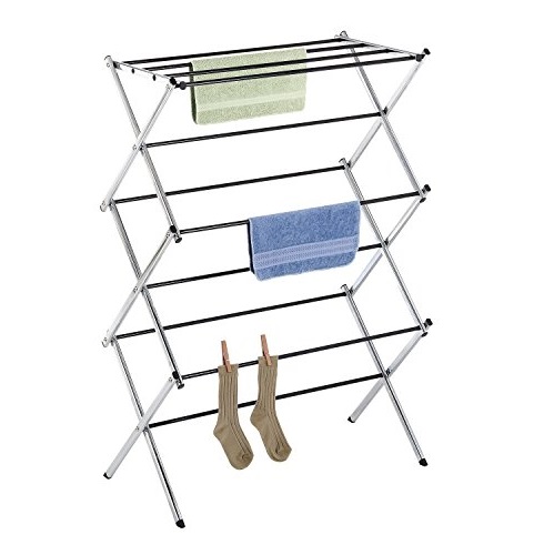 Whitmor  Folding Clothes Drying Rack, Chrome, Rust-Proof Guarantee, Premium Quality, Only $19.26, You Save $6.73(26%)