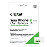 史低价！Cricket Wireless 完整激活包（Nano SIM卡配标准规格和Micro规格转换卡） $0.99