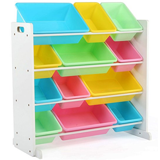Tot Tutors Kids' Toy Storage Organizer with 12 Plastic Bins, White/Pastel (Pastel Collection) $32.77 FREE Shipping on orders over $35