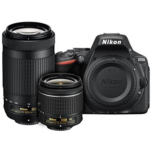 Nikon D5500 DX-format Digital SLR Dual Lens Kit w/ - Nikon AF-P DX NIKKOR 18-55mm f/3.5-5.6G VR & Nikon AF-P DX NIKKOR 70-300mm f/4.5-6.3G ED Lens $596.95 FREE Shipping