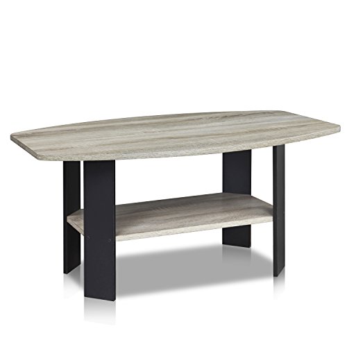 FURINNO 11179GYW/BK Simple Design Coffee Table, Only $17.38