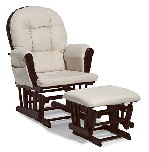 Stork Craft Hoop Glider and Ottoman Set, Espresso/Beige, only $119.99 , free shipping