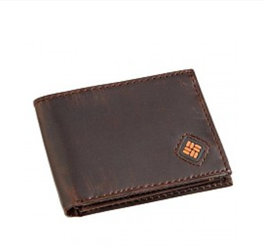 Columbia Men's Leather Slim Traveler Bifold Wallet ONLY $18.99