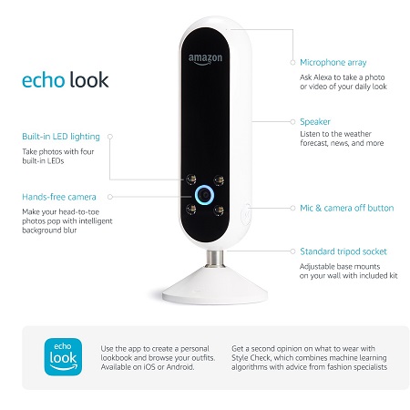 Echo Look | Hands-Free Camera and Style Assistant, only $49.99, free shipping