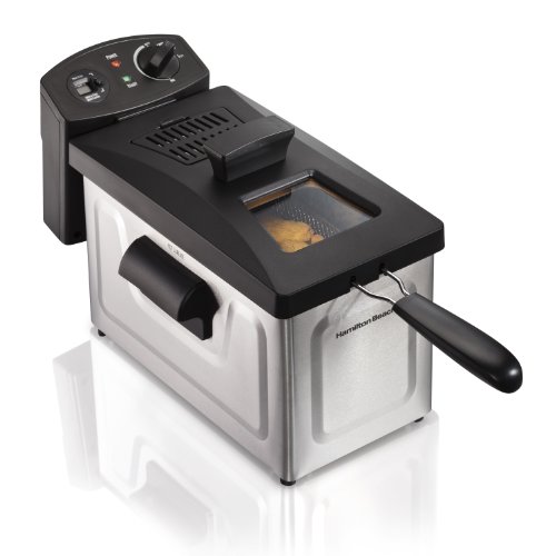 Hamilton Beach 35033 12-Cup Oil Capacity Deep Fryer, 10.2 x 8.9 x 16.3 inches, Silver, Only $27.52