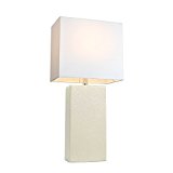 Elegant Designs LT1025-WHT Modern Genuine Leather Table Lamp, White $18.31 FREE Shipping on orders over $35