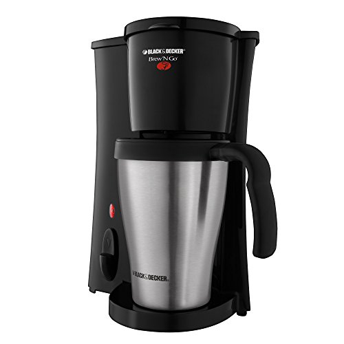 BLACK+DECKER DCM18S Brew 'n Go Personal Coffeemaker with Travel Mug, Black/Stainless Steel, Only $11.92, You Save $8.07(40%)