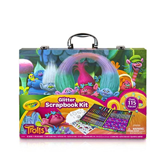 Crayola; Trolls Glitter Scrapbook Kit; Art Tools for Scrapbooking Activities; over 125 Pieces; Great Gift only $19.99