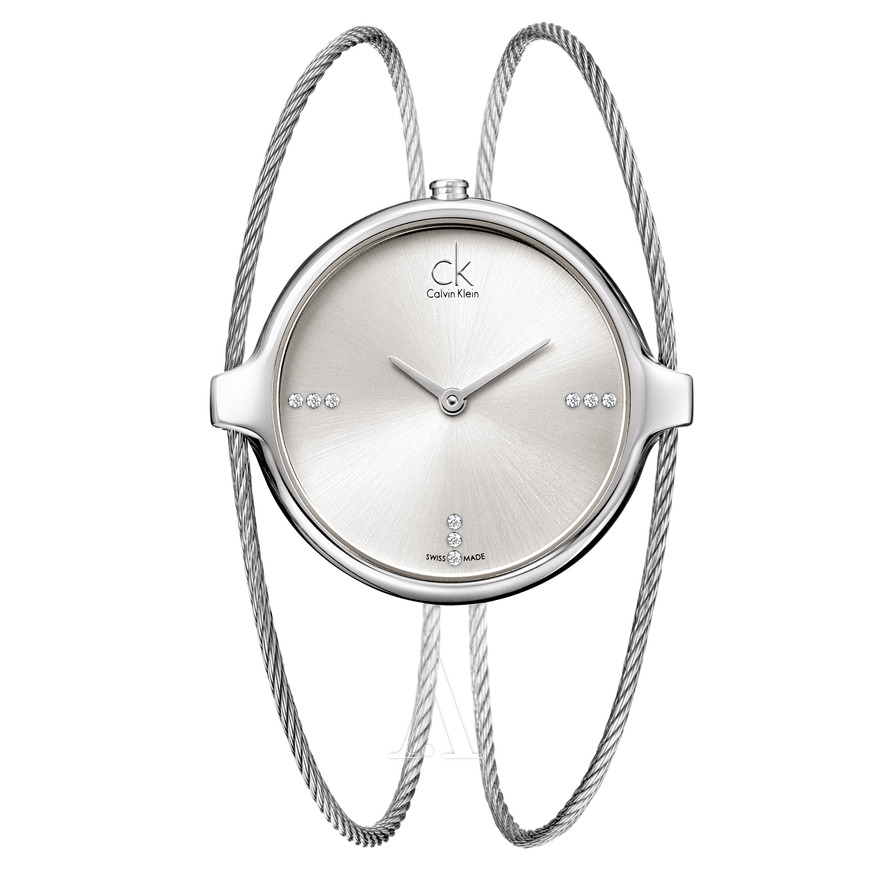 Calvin Klein Agile 女款鑲鑽瑞士石英時裝腕錶特賣  特價僅售$69.00