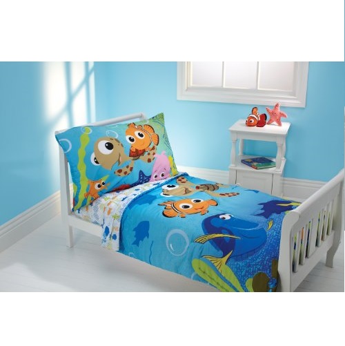Disney 4 Piece Toddler Bedding Set, Nemo and Friends, Only $24.97, You Save $35.02(58%)