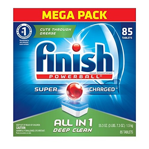 Finish All In 1 Powerball, Fresh 85 Tabs, Dishwasher Detergent Tablets (Packaging May Vary), Only $7.25