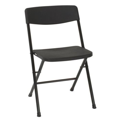 Cosco Resin 4-Pack Folding Chair with Molded Seat and Back, Black, Only $32.07