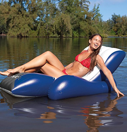 Intex Floating Recliner Inflatable Lounge, 71 X 53-Inch (Colors May Vary), only $12.48