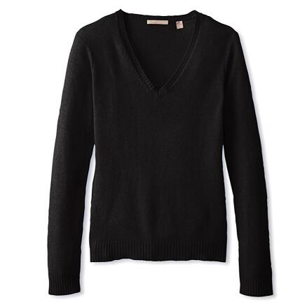 Cashmere Addiction Women's Long Sleeve V-Neck Sweater  $15.07