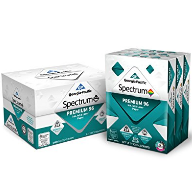 GP Spectrum Premium 96 Ink Jet & Laser Paper, 8.5 x 11 Inches, 3-Ream (1500 Sheets) (998605)  $9.73
