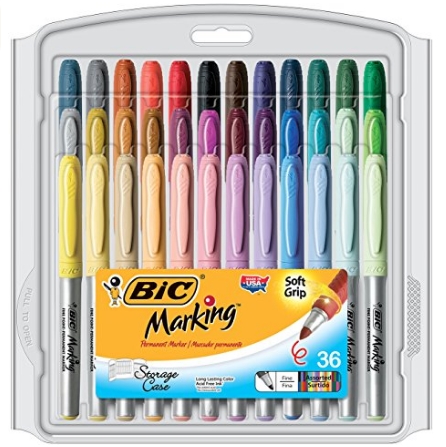 BIC Marking Permanent Marker Fashion Colors, Fine Point, Assorted Colors, 36-Count $12.73 FREE Shipping on orders over $25