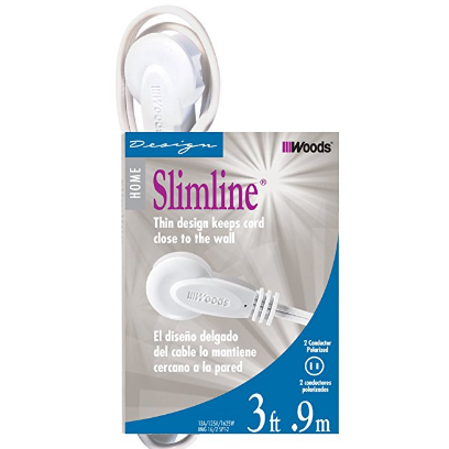 SlimLine 2235 白色3英尺长2插座接线板  特价仅售 $2.23