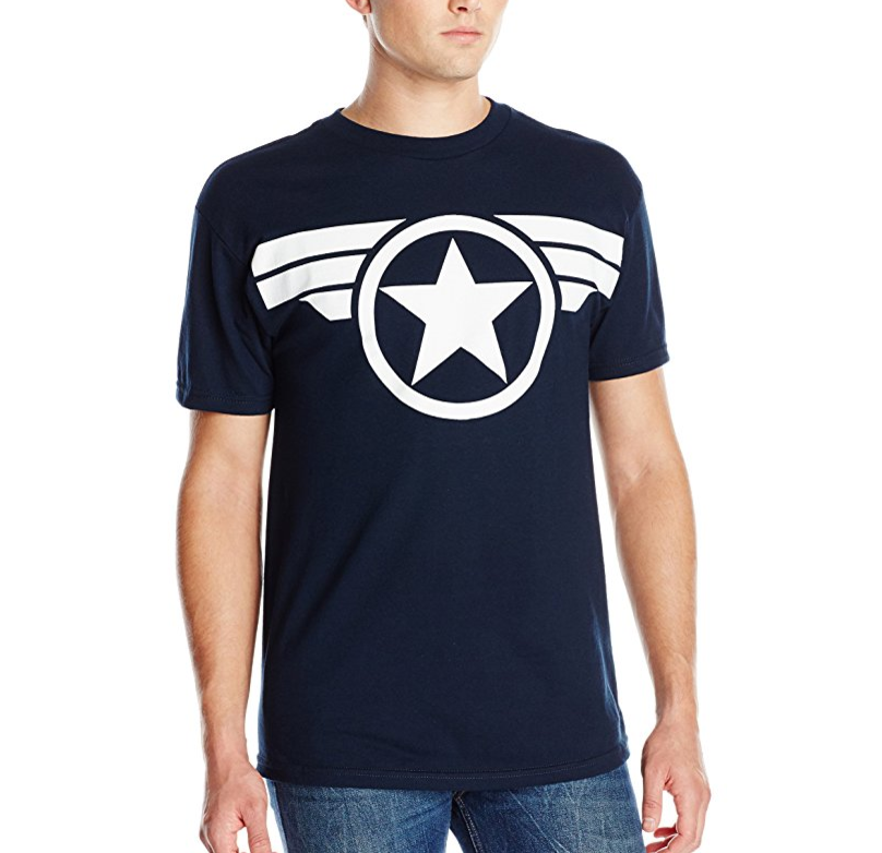 美國隊長！Marvel美隊復古logo男子T恤，現僅售$11.99
