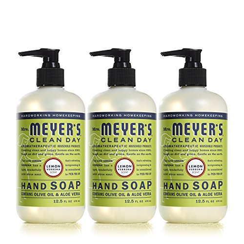 Mrs Meyers Hand Soap, Lemon Verbena, 12.5 Fluid Ounce (Pack of 3), Only $7.41