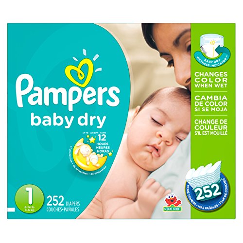 Pampers Baby Dry Newborn Diapers Size 1, 252 Count, Only $24.12, free shipping after using SS