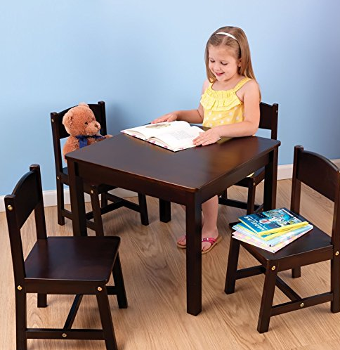 史低價！KidKraft Farmhouse 兒童專用桌椅組合，原價$127.99，現僅售$58.79，免運費