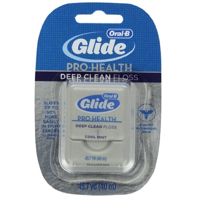 史低價！Oral-B Glide Pro-Health 薄荷牙線，40米/盒，6盒裝，原價$18.79，點擊Coupon后僅售$10.94