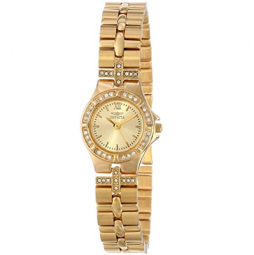 Invicta Women's 0134 Wildflower Collection 18k Gold-Plated Crystal Accented Watch $34.99 FREE Shipping